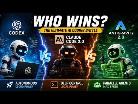 Codex vs Claude Code vs Antigravity 2.0 — Which AI Wins