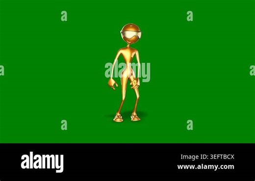 3 d illustration of alien on black background Stock Video Footage - Alamy