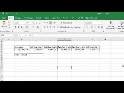 Excel: Internen Zinsfuß berechnen – IRR