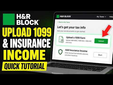 How to configure H&R Block to upload 1099 forms and insurance income - Quick Tutorial