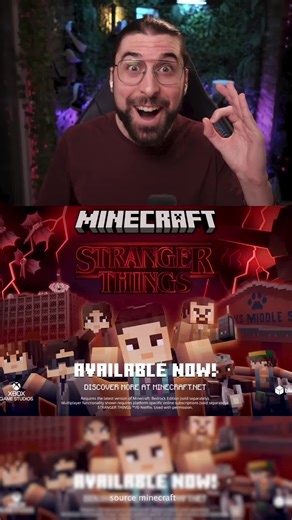 STRANGER THINGS x MINECRAFT ⛏️ Nouveau DLC officiel 🤑 #strangerthings #minecraft #gaming #jeuxvideo #netflix