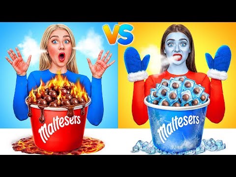 Desafio Quente vs Frio | Garota em Chamas vs Garota Gelada por TeenDO Challenge
