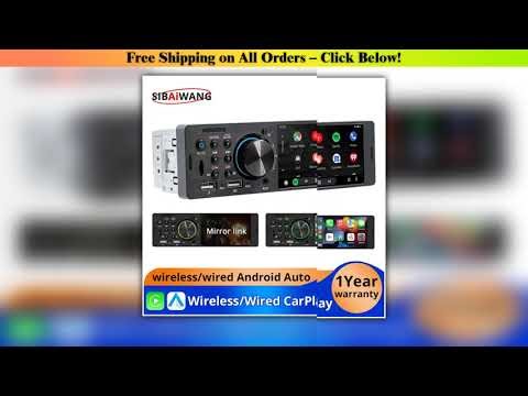 1Din 4.1inch Car Radio MP5 Multimedia Video Player Wireless Carplay Android Auto dual USB AUX TF