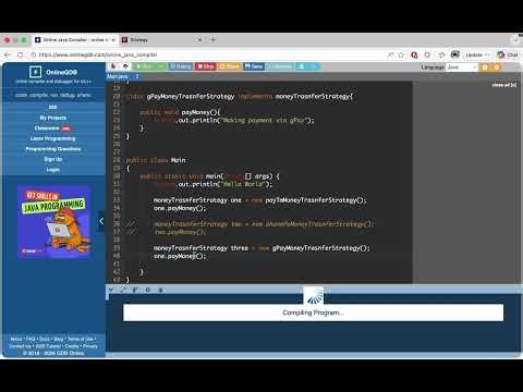 Strategy Design Pattern using JAVA