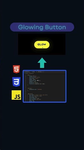 Glowing Button CSS & JavaScript (Beginner Tutorial)