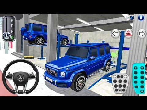 New Blue Mercedes G63 SUV in Auto Repair Shop - 3D Driving Class 2026 Android Gameplay - Car Game