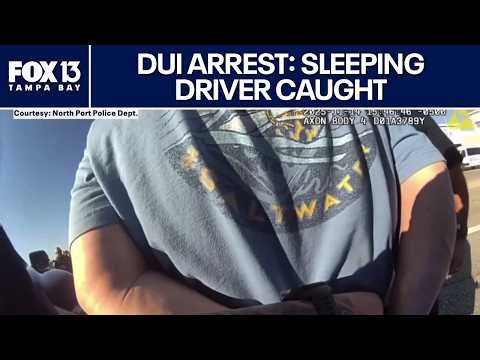Video: Sleeping driver arrested on major Florida road