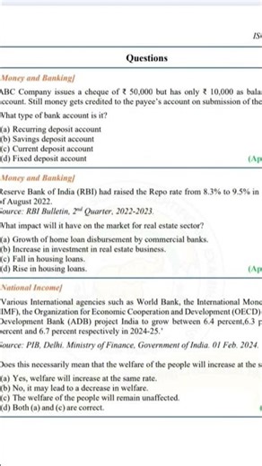 Don’t Miss These! ⚠️ ISC Economics Competency Questions with answers #cisse
