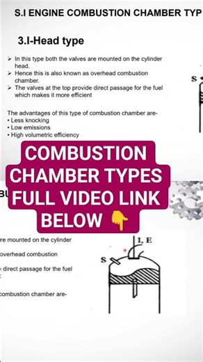 combustion chamber types #combustion #combustionchamber #engine #petrolengine #automobile