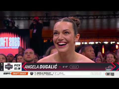 Angela Dugalić is headed to the Mystics as the No. 9 pick!