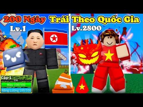 [BloxFruit] 200 Ngày Chọn Trúng Nước Nào Phải Xài Trái Ác Quỷ Của Đất Nước Đó Siu Bá P2