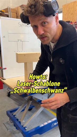 Laurin Bock on Instagram: "Anzeige | Eine traditionelle Holzverbindung – aber die Schablone dafür dieses Mal mit dem @xtool_de gelasert. Eine klassische Schablone für eine Schwalbenschwanzverbindung im CNC-Stil für die Oberfräse vorbereitet. Ich hab ein paar Versuche gebraucht, bis die Aussparungen wirklich dicht saßen und alles so war, wie ich es mir vorgestellt habe, da der Kopierring und Fräser auf Schablone perfekt abgestimmt werden muss. Aber wenn’s dann passt – dann passt’s. Und ich find’s