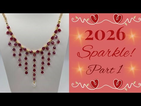 2026 Sparkle Series ✨ Part 1 |Tutorial I Statement Red & Gold Beaded Necklace