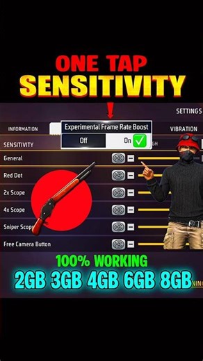 Free Fire One Tap Sensitivity ⚡ Best Sensitivity Settings ⚙️| Free Fire Headshot Setting 🔥