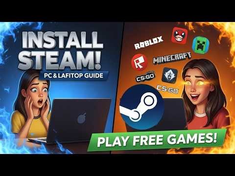 how to download and install steam on pc & laptop
