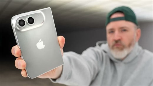 折叠iPhone模型实测：展开仅5.2mm，摄像头凸起却达16.5mm | Unbox Therapy