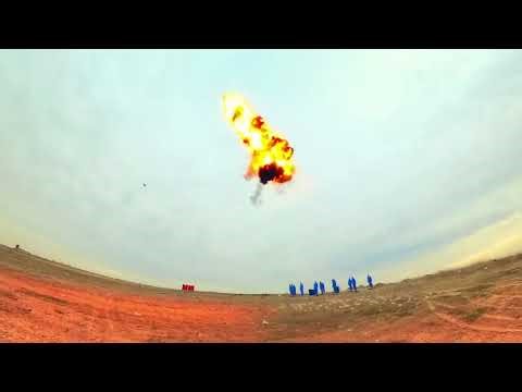 Testing of a swarm of 20 KARGU kamikaze drones from the Turkish company STM