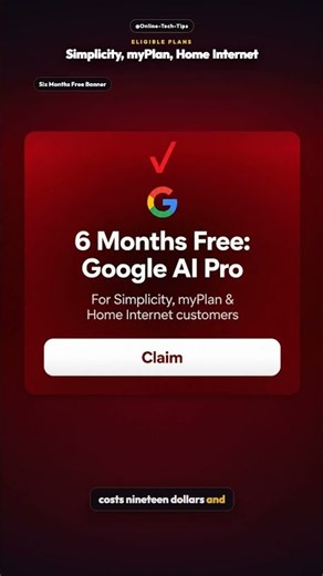 Verizon: Claim 6 Months of Google AI Pro Free