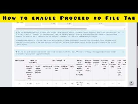 How to Enable Proceed to File in GSTR3B | GSTR-3B Me Proceed to File Enable Kaise Kare