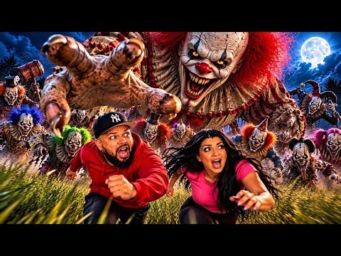 WE WERE CHASED BY 100 EVIL CLOWNS! 😱