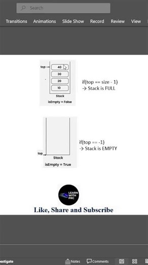 isEmpty & isFull in Stack using Array | Quick DSA Trick