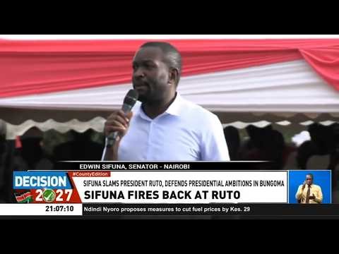 Sifuna slams Ruto over remarks describing him as empty