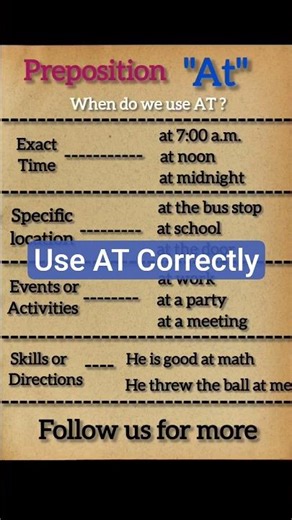 Learn how to use AT correctly in just a few seconds! #shorts #english #education