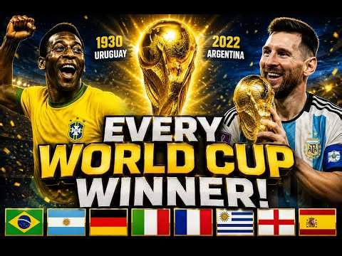 All FIFA World Cup Winners (1930–2022) 🏆 Every Champion Compared | Football History & Stats #fifa