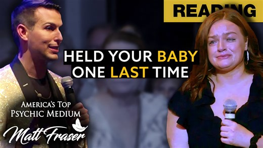 Deceased baby reaches out during emotional live psychic reading