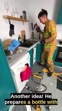 She's stuck in the washing machine!? 😵 The rescue operation begins! 🚒