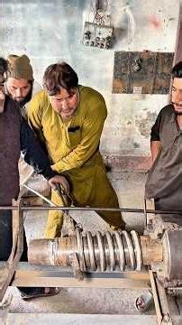 Master Craftssman Makes a Giant Steel Spring | Satisfying Metal ASMR #shorts #satisfying #handmade