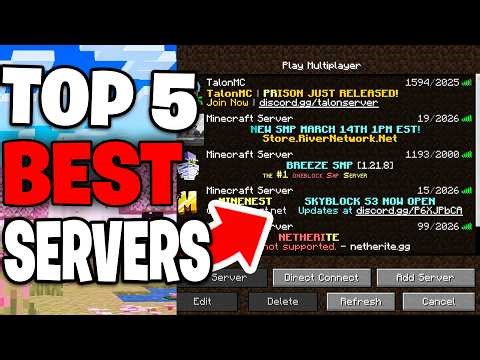 5 MINECRAFT SERVERS To join in 26.13