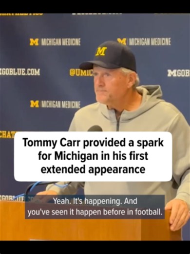 Michigan’s offense came alive Saturday after quarterback Bryce Underwood was benched for freshman Tommy Carr at halftime. But Kyle Whittingham says he’s not ready to reveal who will start at quarterback for Michigan in next Saturday’s showdown against No. 6 Indiana. (Andrew Kahn | MLive) #michiganfootball #tommycarr #ncaafootball #pennstatefootball #indianafootball #bryceunderwood
