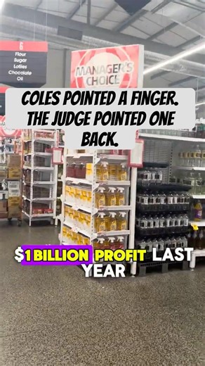 COLES pointed a finger. The judge pointed a different finger back. #coles