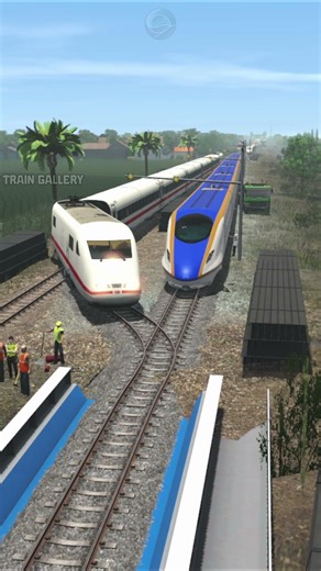 high-speed train crashes at a crossing #train #keretaapi #railroad