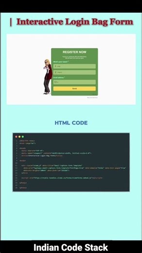 🔥 Interactive Login & Bug Form Using HTML, CSS & JavaScript 💻 | Frontend Project #Shorts