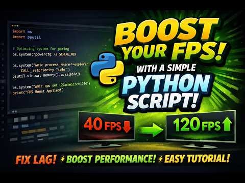 simple python script to improve fps on games | how to use