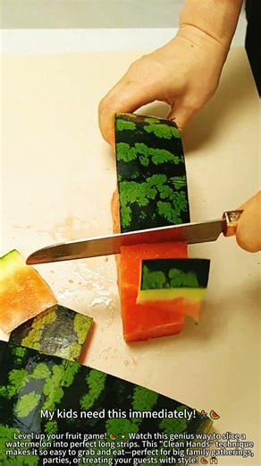 Cutting Watermelon: No Messy Hands! 🍉✨