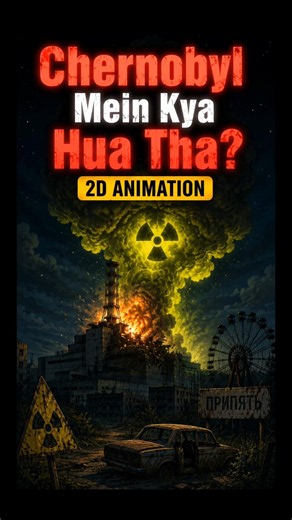 Chernobyl Mein Kya Hua Tha? ☢️ | The Real Story of Chernobyl | 2D Animation #Shorts