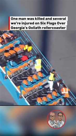 One rider dies, others are rescued. #SixFlags #RollerCoaster #AmusementParkSafety #HealthNews
