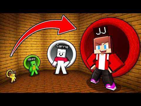 Mikey & JJ Maizen - from TINY to GIANT Tunnel Challenge in Minecraft