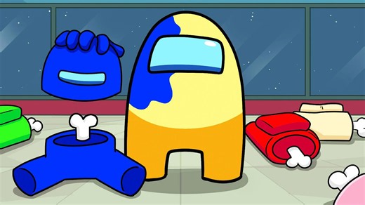 Among Us logic, but the imposter changes colors | Cartoon animation