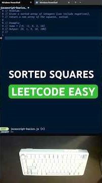 Squares of a Sorted Array JavaScript #javascript #coding