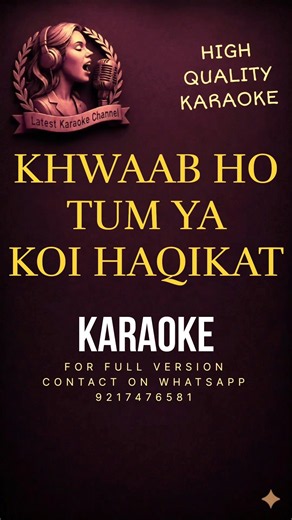 Khwab Ho Tum Ya Koi Haqeeqat Karaoke (Club Mix) | Kishore Kumar Track (Shorts Sample) 🎤