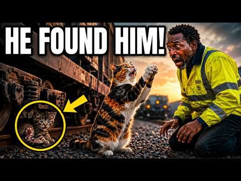 Cat Begged for Help… What Was Trapped Under the Train Broke Everyone’s Heart! 😢🚆