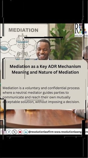 MEDIATION AND ALTERNATIVE DISPUTE RESOLUTION MECHANISM IN NIGERIA