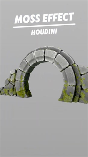 Realistic Moss in Houdini – Fully Automatic #houdini #vfx #tutorial