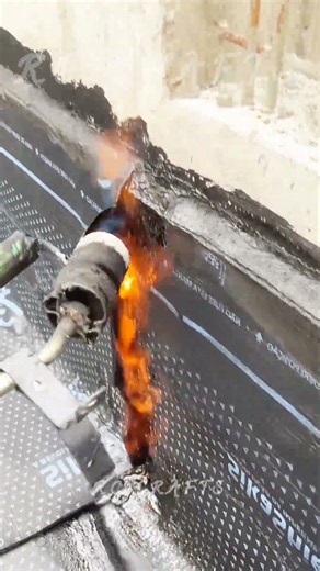 Bituminous Waterproofing Membrane Torch Seam Melting Sealing Hacks 🔥