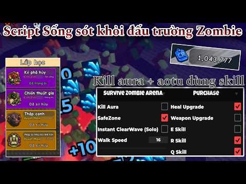 How to hack and survive the Roblox zombie arena - Script to survive the zombie kill aura battle.
