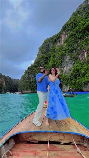 Crazy Speed Boat Dance 🚤🌊 | Island day Ocean With Her/Him#trendingshorts